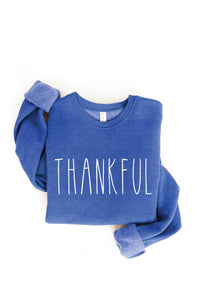 Thankful Graphic Sweatshirt – Autumn Leaf Cozy Fleece Pullover Crewneck for Women