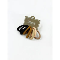 Black and Brown Shades Multicolor Elastic Hair Tie 10 PC Set – Seamless, No-Damage Ponytail Holders for Women
