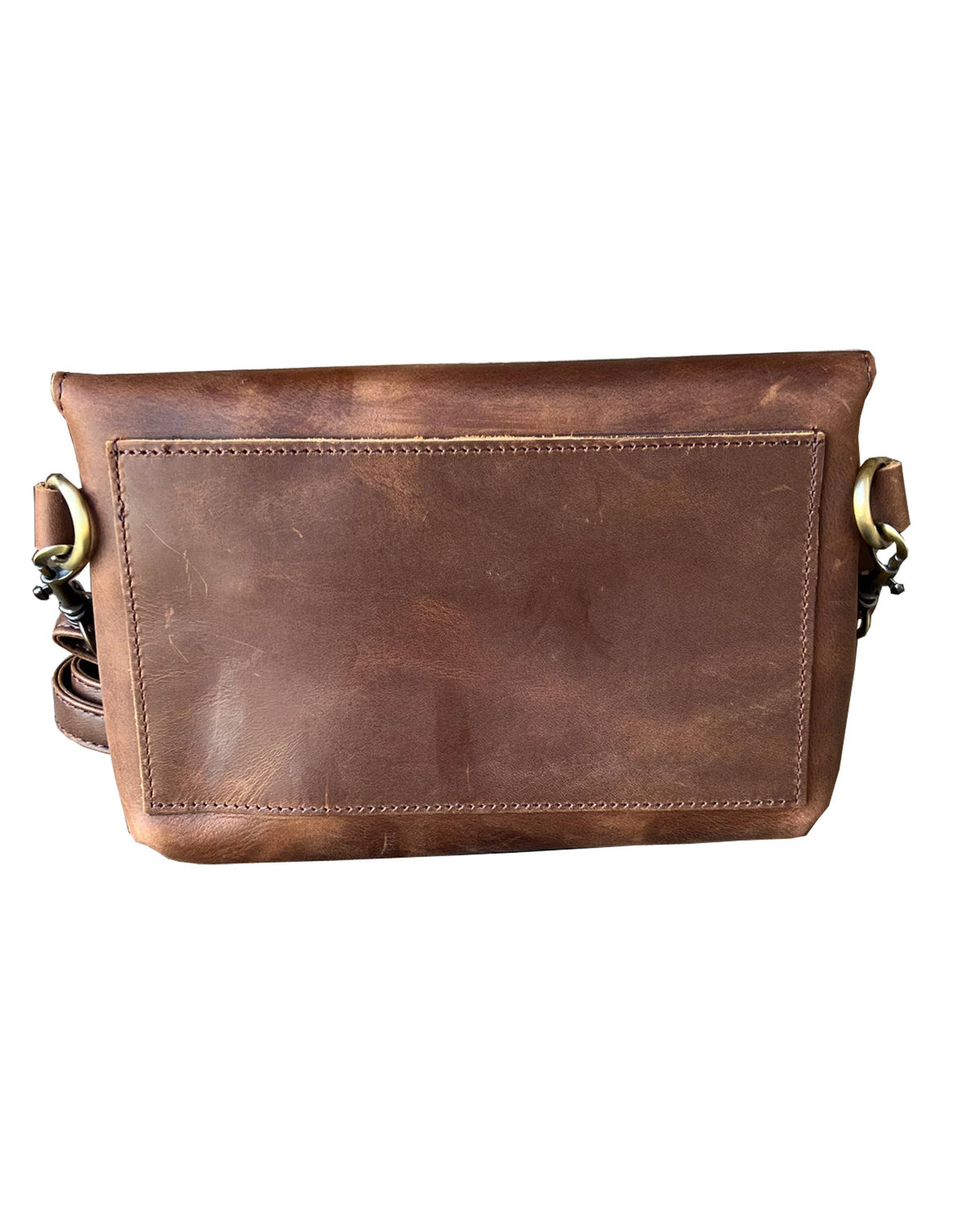 Rustic Wanderer: Genuine Crazy Horse Leather Crossbody Bag – Versatile Travel & Everyday Essential