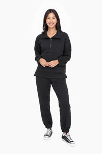 Cozy Quilted Jersey Pullover