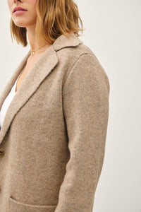The Jolene Plus Size Knit Coat Cardigan – Warm Taupe