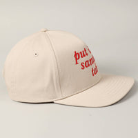 “Put It On Santa’s Tab” Embroidered Holiday Hat – Trucker Style Snapback