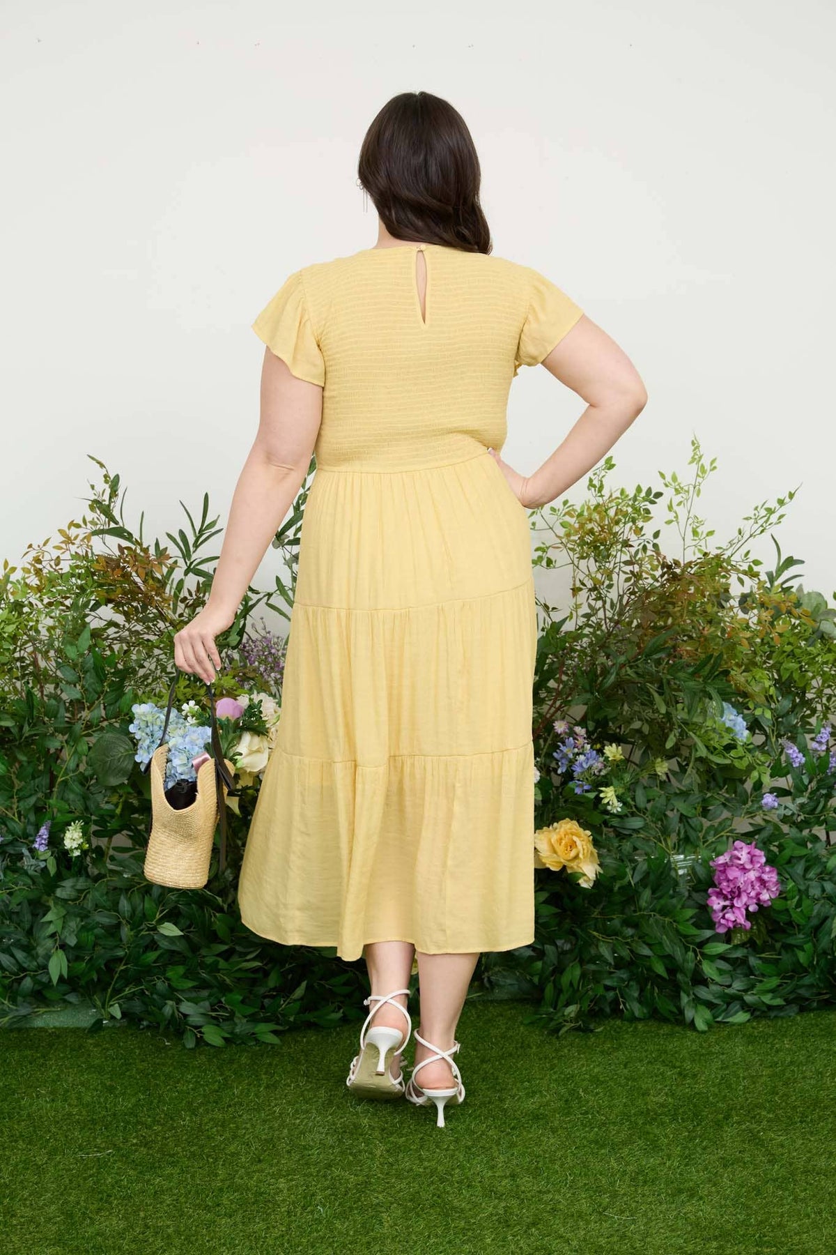 Perfect Day Plus Size Smocked Tiered Midi Dress