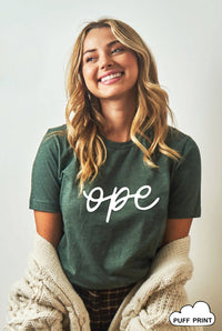 Ope Puff Graphic T-Shirt – Midwest Puff Print Tee in Forest Green