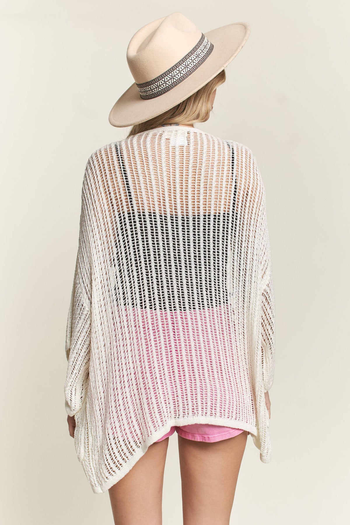 Ina Fishnet Short Sleeve Cardigan