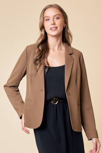 The Charlotte Tailored Blazer – Classic Black & Warm Espresso