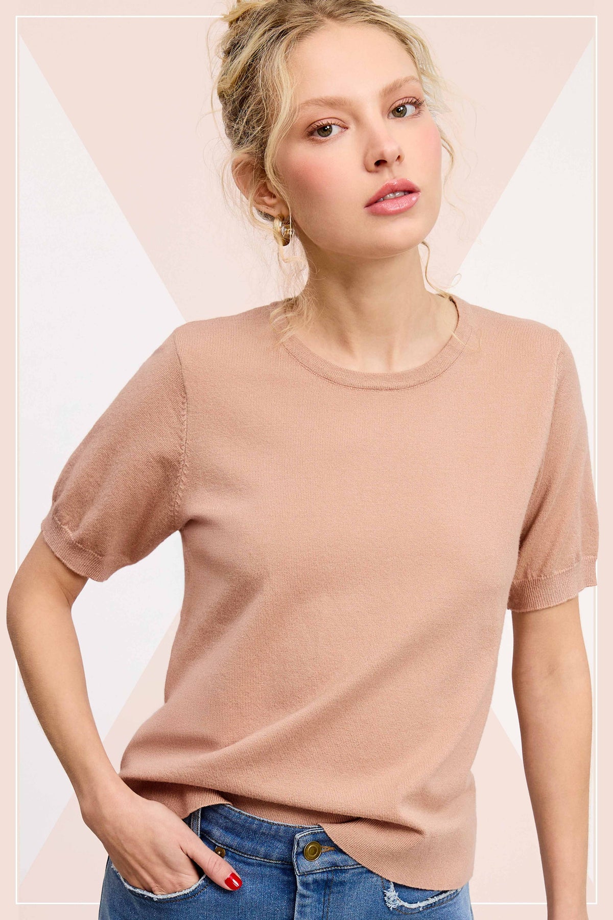 Everyday Knit Puff Sleeve Top – Available in Midnight & Pink Sand