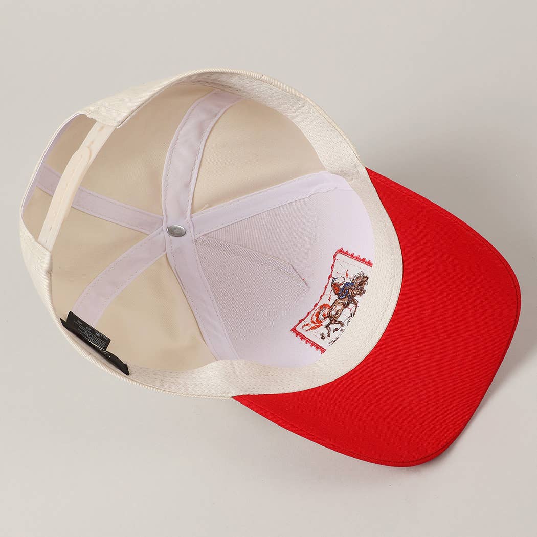 Howdy Cowboy Two-Tone Embroidered Hat – Western Rodeo Graphic Cap