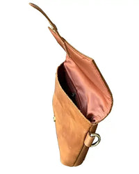 Rustic Wanderer: Genuine Crazy Horse Leather Crossbody Bag – Versatile Travel & Everyday Essential