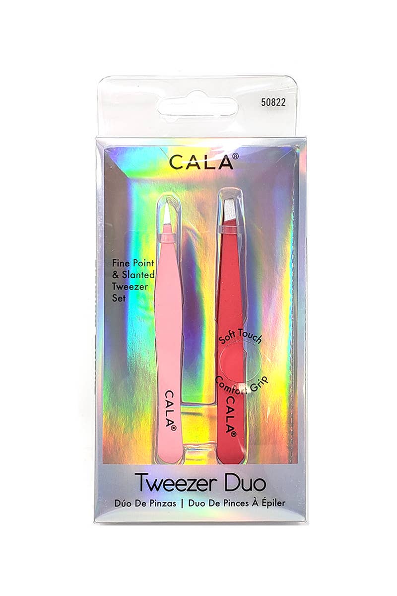 The Belle Precision Tweezer Duo – Slanted & Fine Point for Flawless Grooming