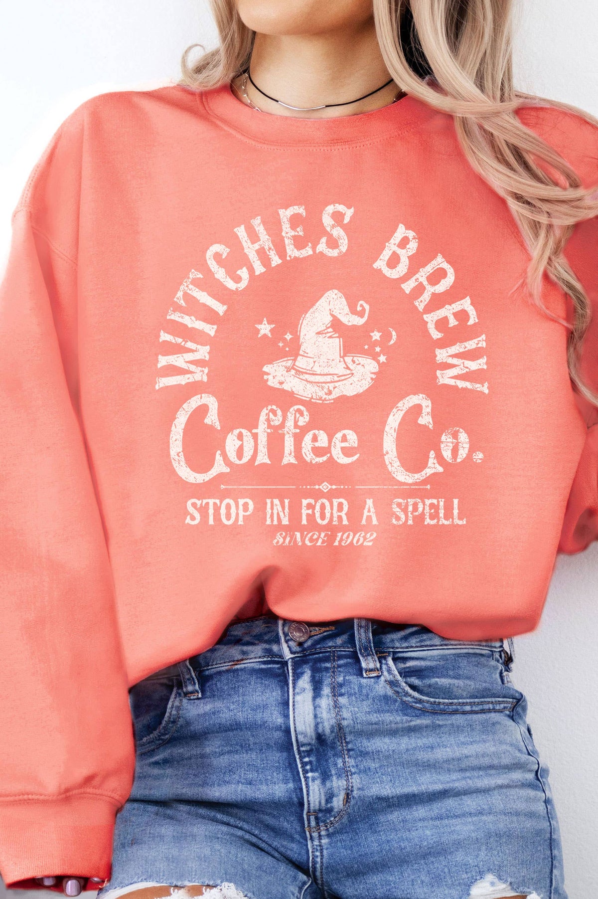 Salem Brew Co. Witches Coffee Graphic Sweatshirt – Cozy Fall Pullover