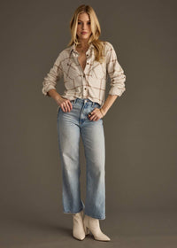 The Sutton Soft Brushed Plaid Button-Up – Beige/ Brown