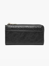Gia Braided Detail Zip-Top Wallet