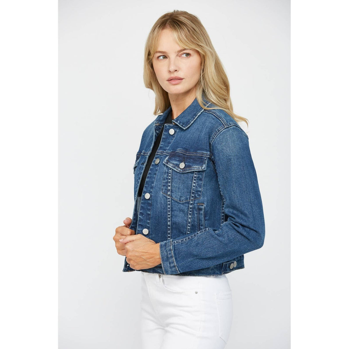 Mica Denim "Elowen" Dark Wash Denim Jacket – Classic California Cool