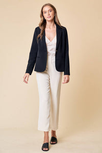 The Charlotte Tailored Blazer – Classic Black & Warm Espresso