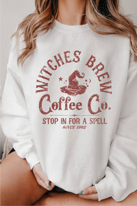Salem Brew Co. Witches Coffee Graphic Sweatshirt – Cozy Fall Pullover