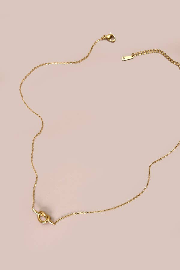 Timeless Knot Necklace | Titanium Steel Gold, Non-Tarnish & Hypoallergen