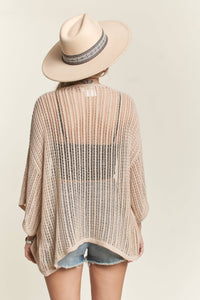Ina Fishnet Short Sleeve Cardigan