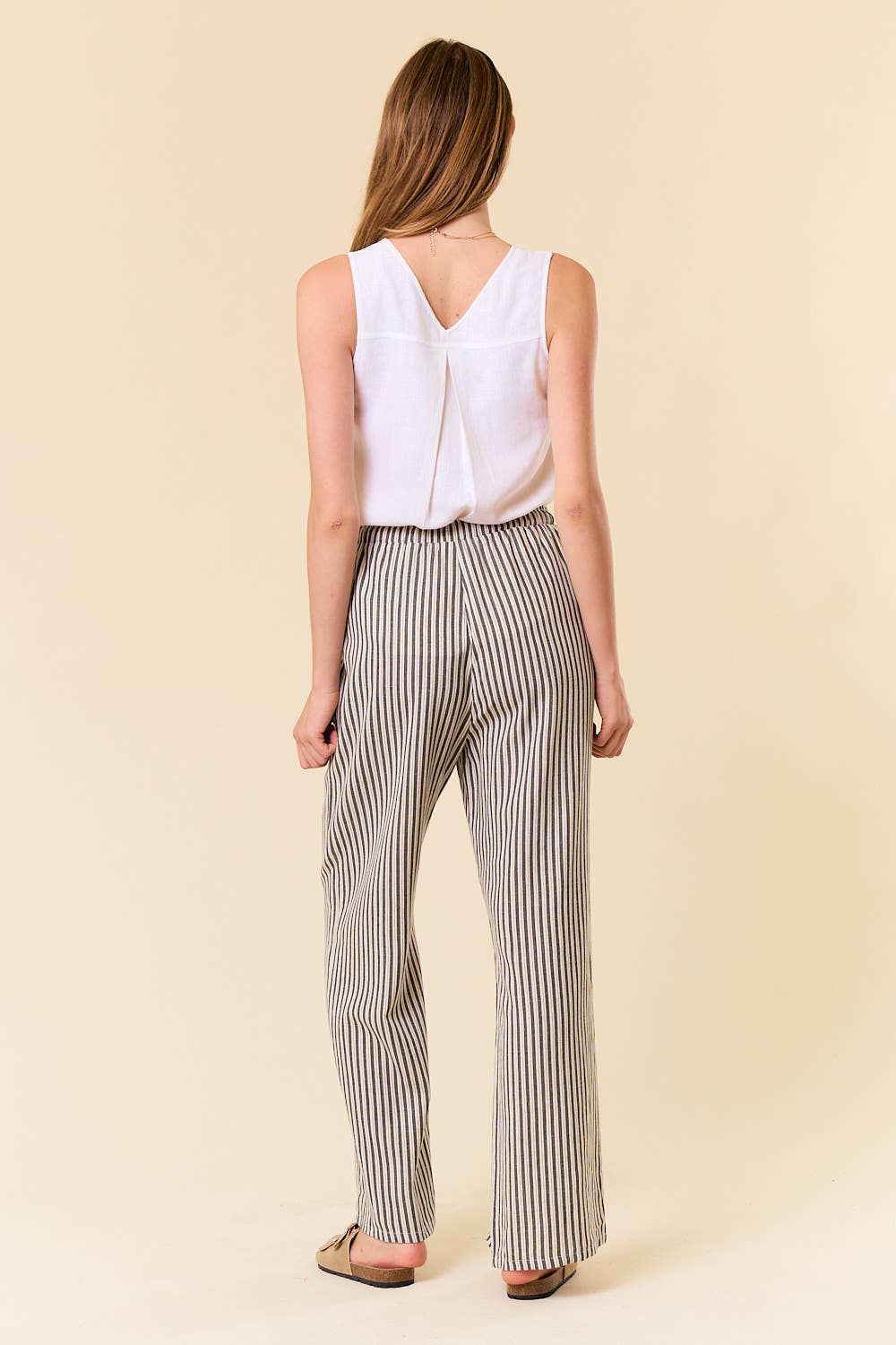Harbor Breeze Striped Linen Blend Pants