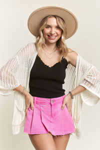 Ina Fishnet Short Sleeve Cardigan