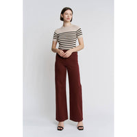 Mica Denim "Rowan" High Rise Wide Leg Jeans – Merlot