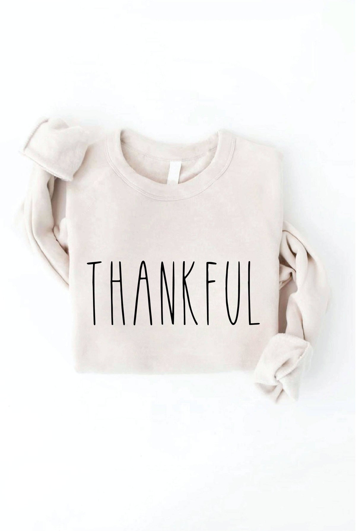 Thankful Graphic Sweatshirt – Autumn Leaf Cozy Fleece Pullover Crewneck for Women
