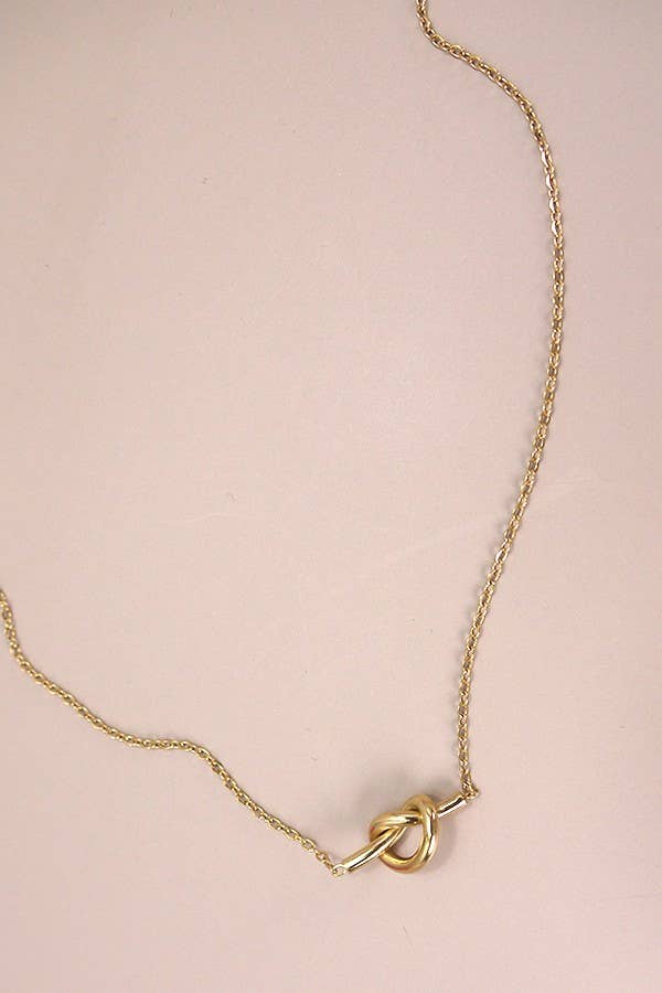Timeless Knot Necklace | Titanium Steel Gold, Non-Tarnish & Hypoallergen