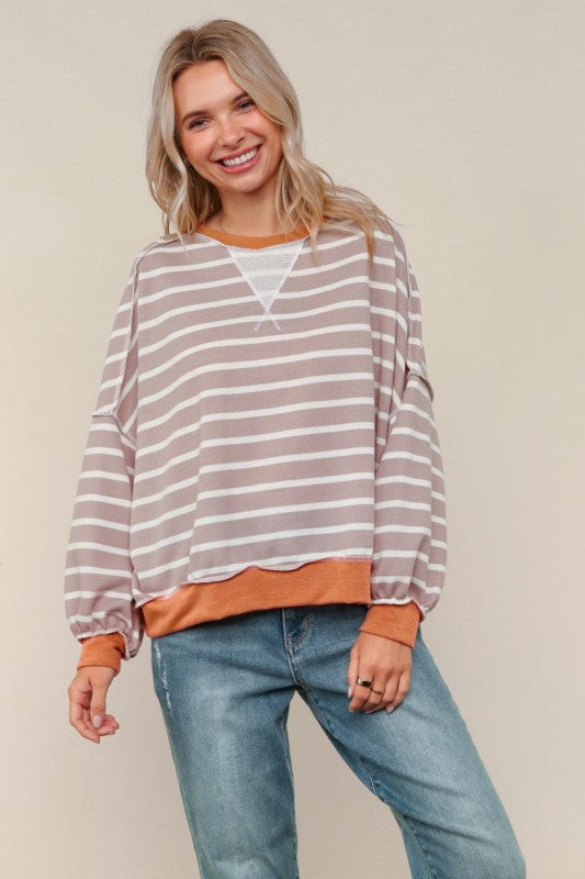 The Rory Colorblock Striped Pullover