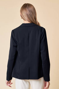 The Charlotte Tailored Blazer – Classic Black & Warm Espresso