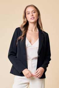 The Charlotte Tailored Blazer – Classic Black & Warm Espresso