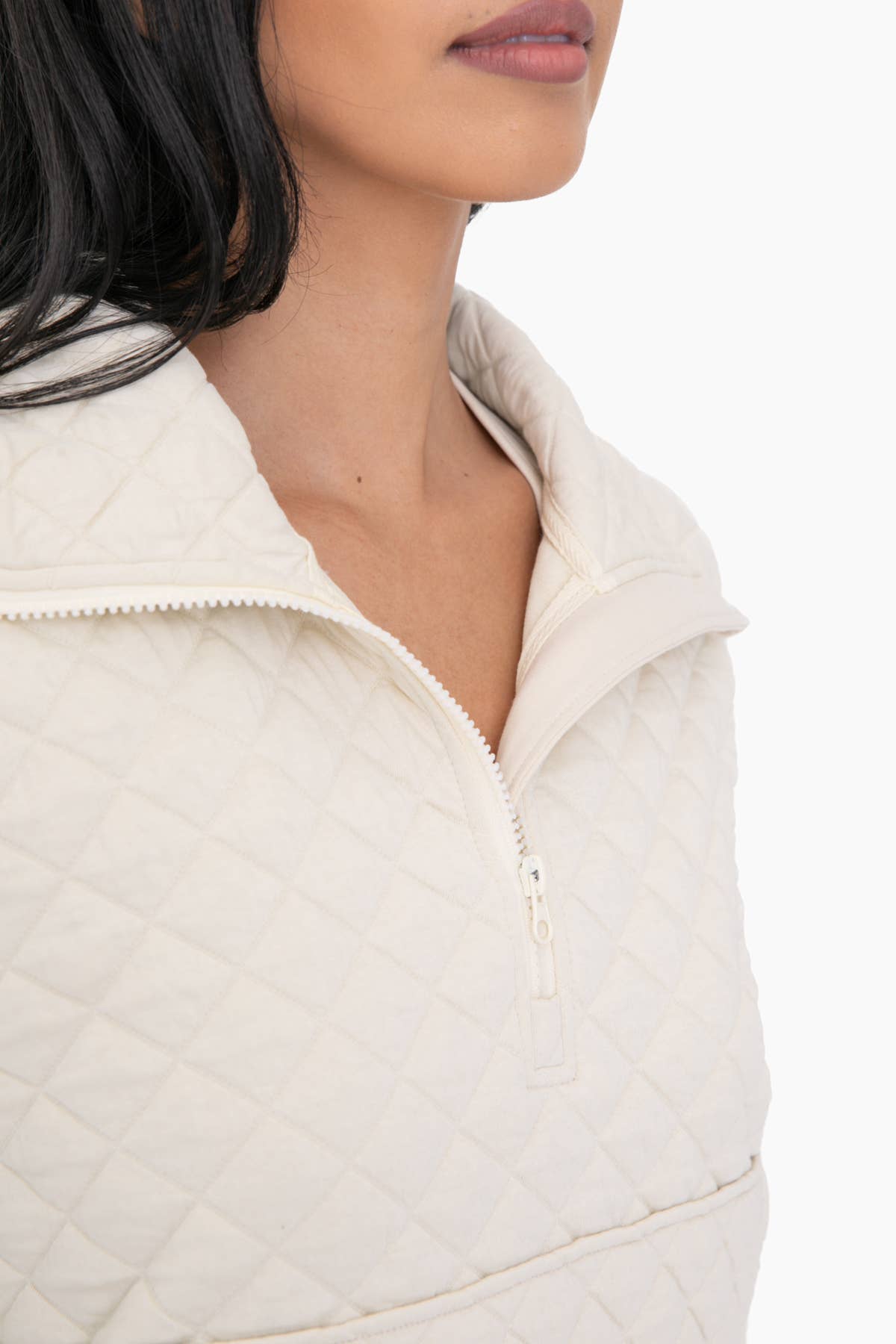 Cozy Quilted Jersey Pullover
