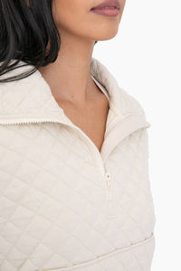 Cozy Quilted Jersey Pullover