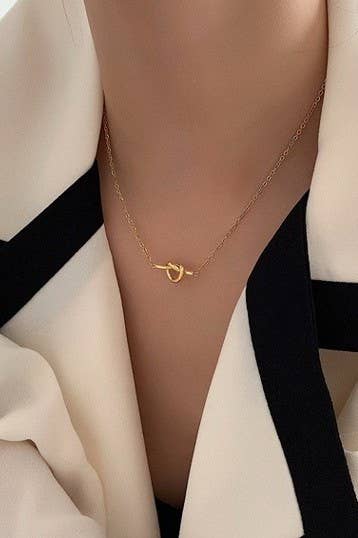 Timeless Knot Necklace | Titanium Steel Gold, Non-Tarnish & Hypoallergen