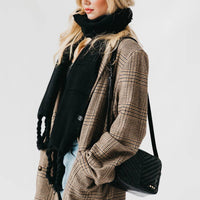 The Coco Quilted Camera Crossbody Bag –  Tan Vegan Leather