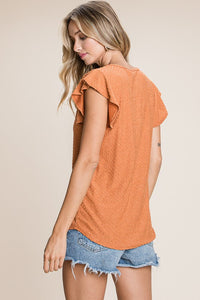 Ruby Swiss Dot Blouse- Pumpkin