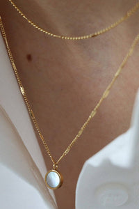 The Loxley Double Layer Charm Necklace – 18K Gold Dipped Waterproof Stainless Steel Necklace