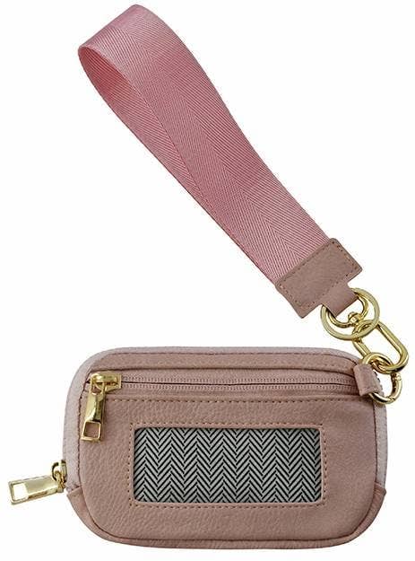 Clara Belle Zip Wallet with ID Window – Vegan Leather Wristlet, Multiple Colors