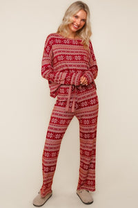 Evergreen Cozy Hacci Lounge Set – Soft Knit Top & Straight-Leg Pant Duo | Northern Belle Boutique
