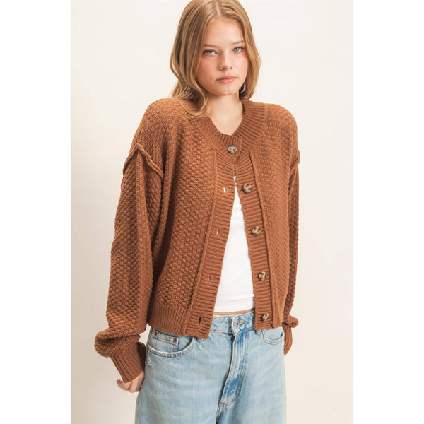 Come As You Are Textured Cardigan
