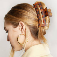 Kitsch Recycled Plastic Assorted Claw Clips- Rectangle Open Shape