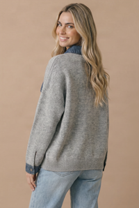 The Hadley Denim Trim Sweater