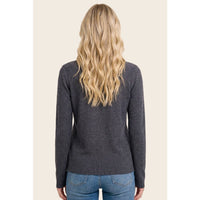 Easy Choice Henley Sweater: Charcoal