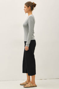 The Blair Ribbed Layering Top