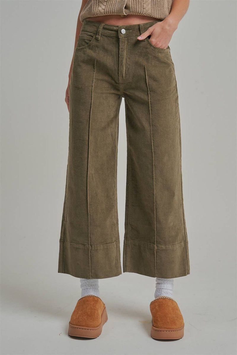 Change of Pace Corduroy Pants: Vintage Olive