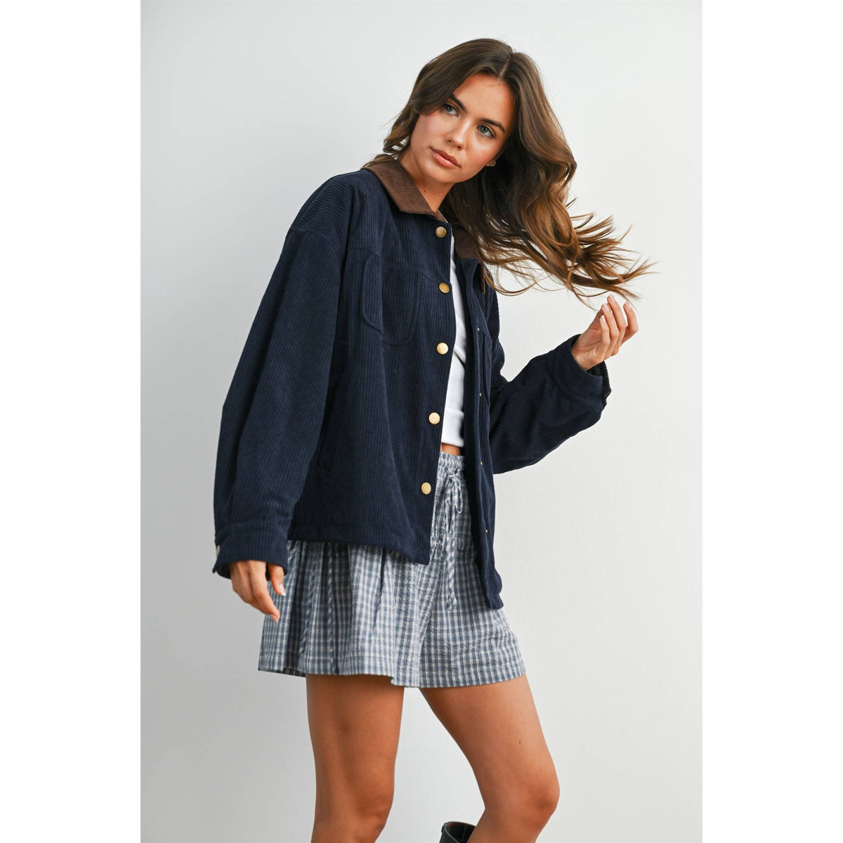 After Hours Corduroy Jacket: Navy