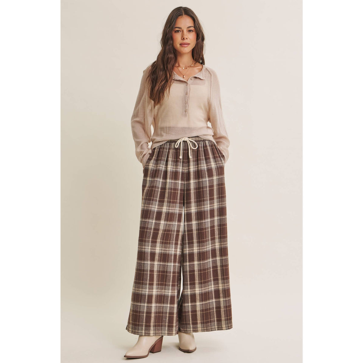 Morning Layer Airy Wool Blend Henley Sweater