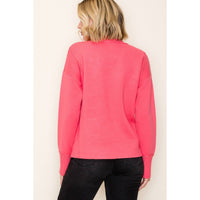 Staccato Winterberry Mock Neck Sweater – Heavy Knit Pullover with Side Slits | Northern Belle Boutique