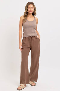 The Cocoa Linen Blend Pull-On Pants