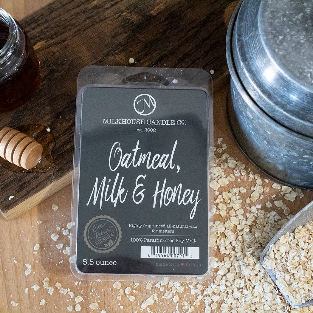 5.5 oz Scented Soy Wax Melts: Oatmeal, Milk, & Honey