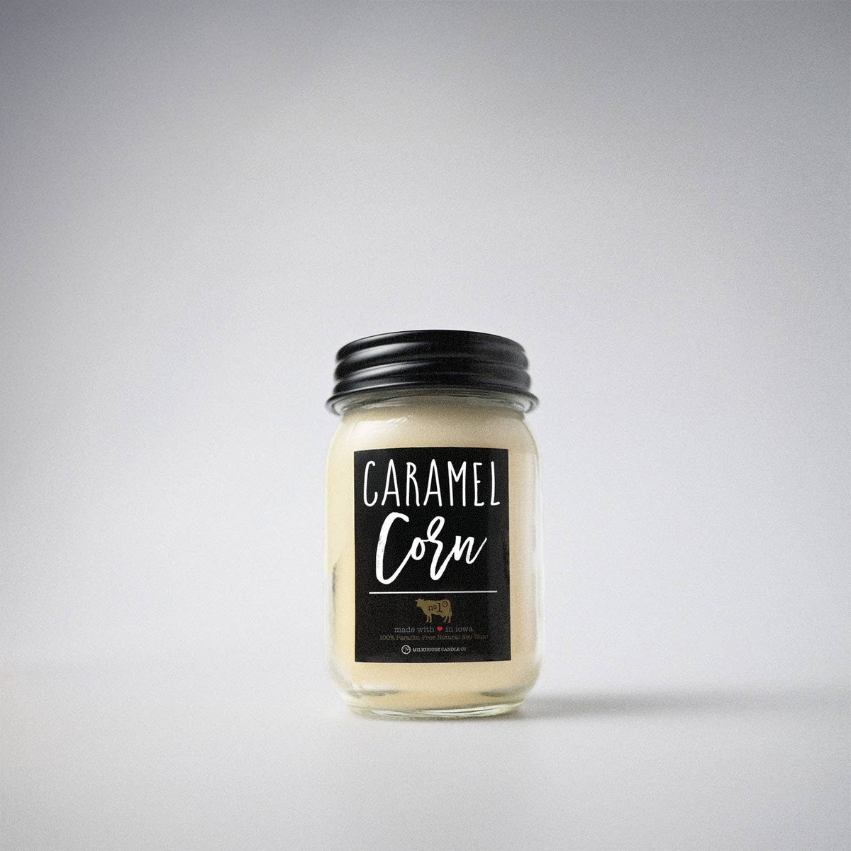 13 oz Mason Jar Fall Candle: Caramel Corn